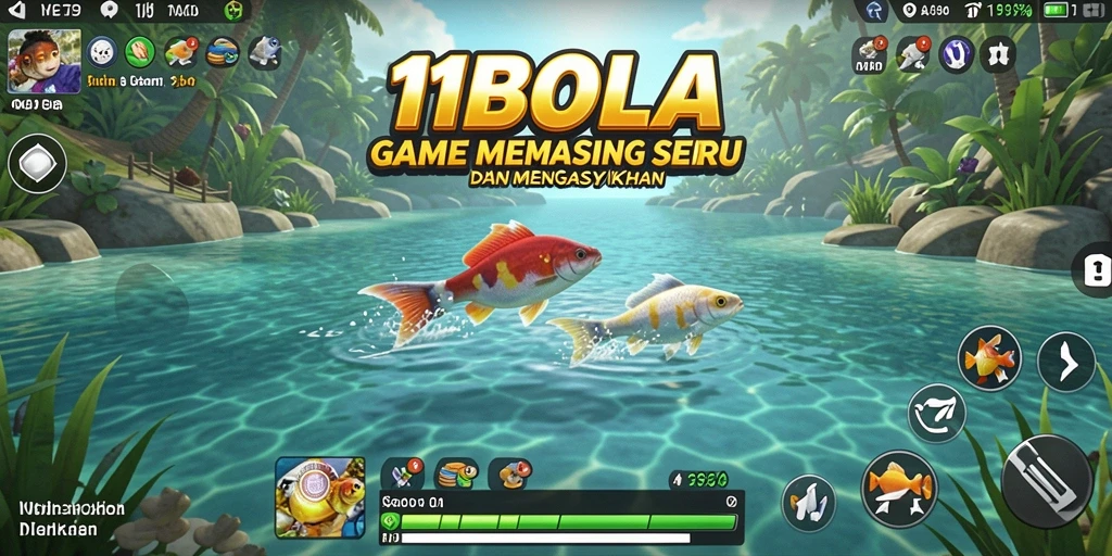 Screenshot gameplay 11BOLA yang menampilkan suasana memancing yang menarik.