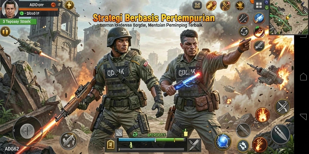 Tampilan gameplay seru dalam ADG62 yang penuh strategi.