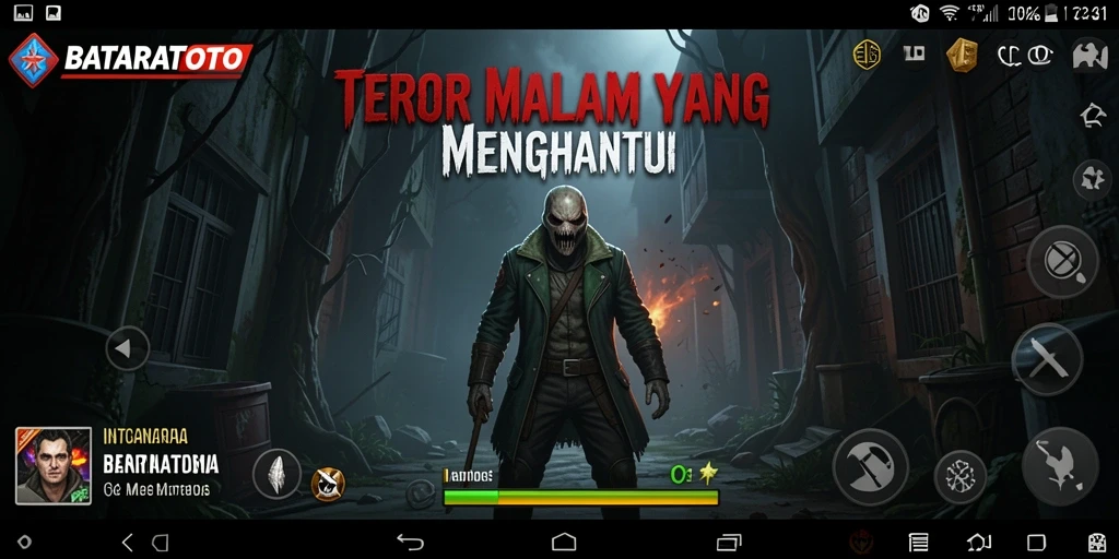 Screenshot gameplay mencekam dari BATARATOTO yang penuh teror.