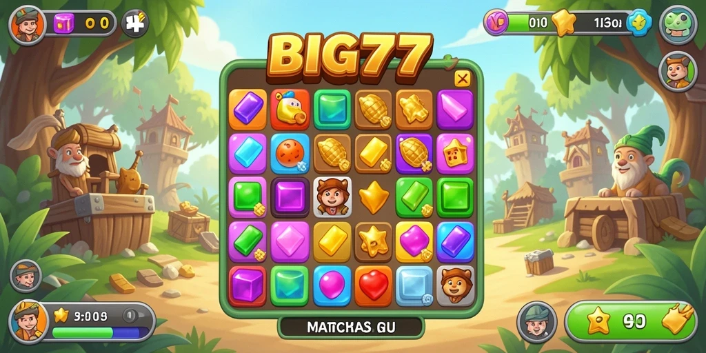 Tampilan menarik dari gameplay seru BIG77 yang menantang.