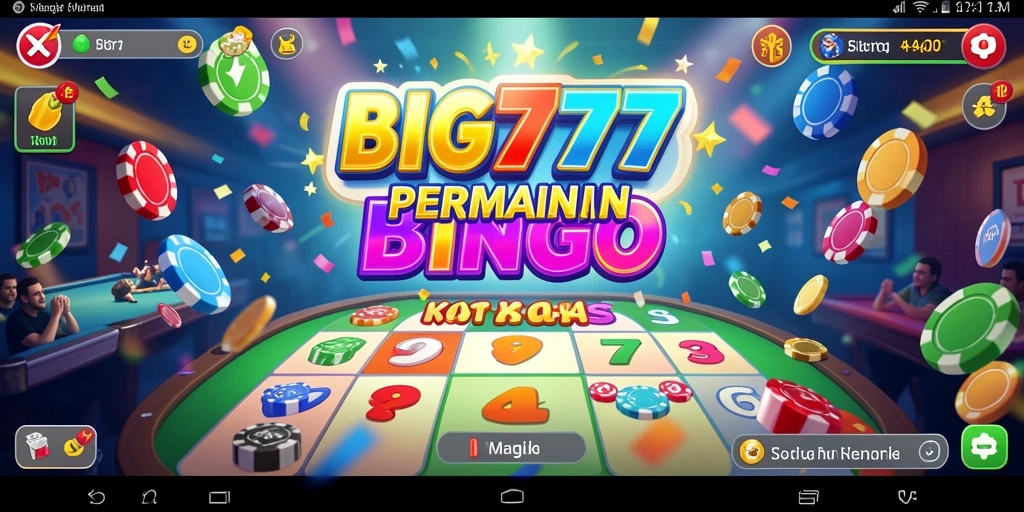 Tangkapan layar utama BIG777 menampilkan gameplay Bingo yang mendebarkan.