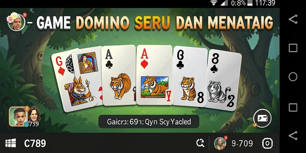 Tangkapan layar gameplay seru C789 dalam bermain domino.