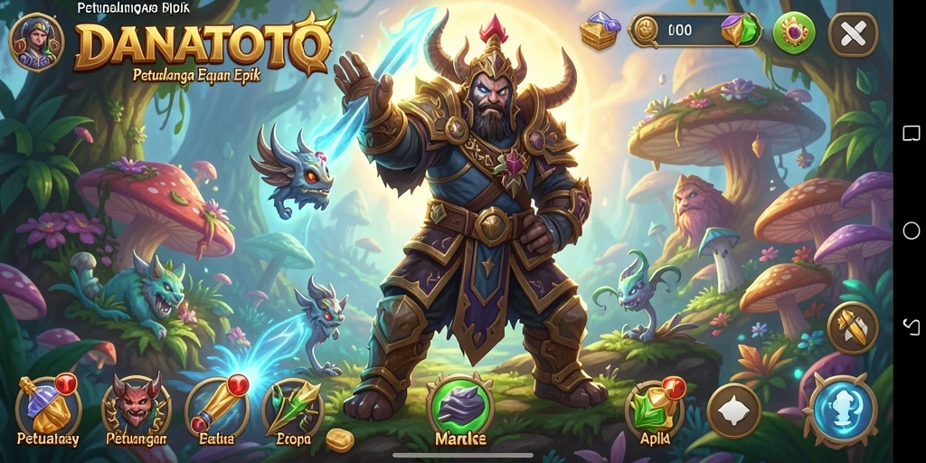 Tampilan menarik dari gameplay DANATOTO yang penuh aksi RPG.