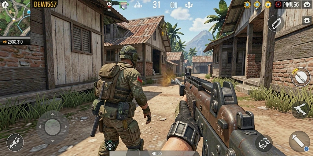 Tampilan gameplay seru DEWI567 dengan aksi menegangkan.