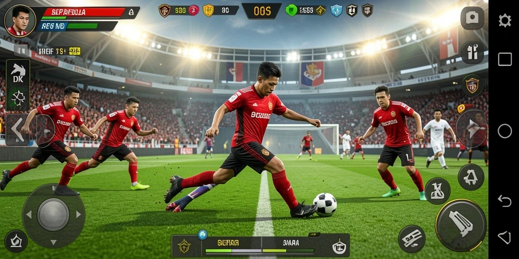 Tampilan pertandingan sepak bola yang mendebarkan dalam DKK.