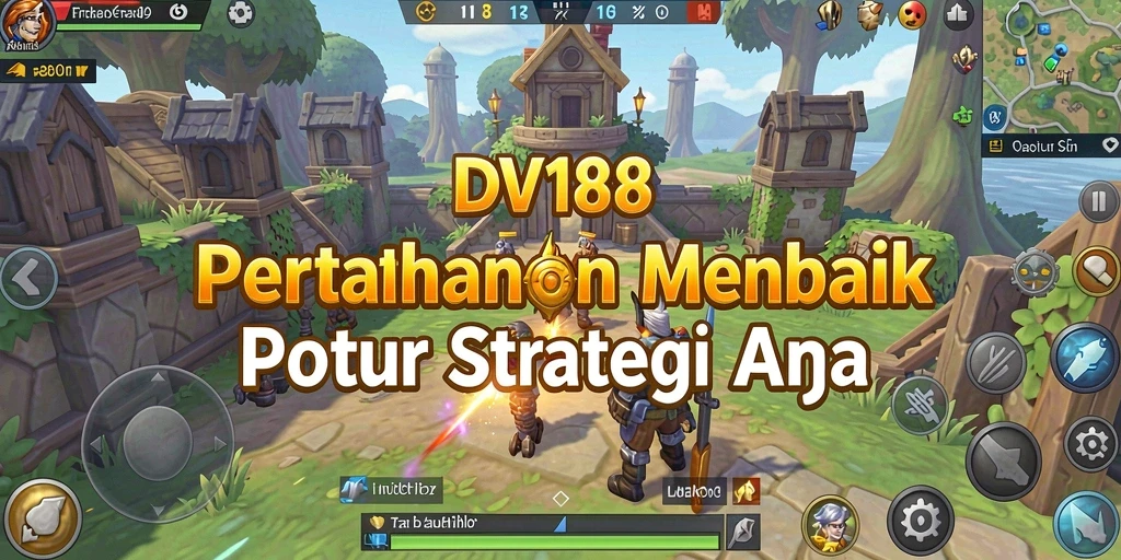 Tampilan utama gameplay DV188 yang menantang dalam Tower Defense.