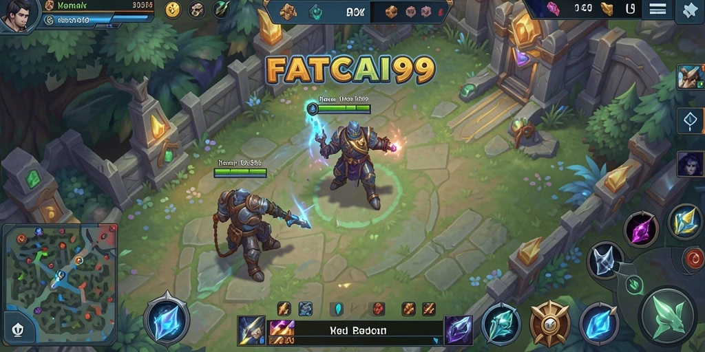 Screenshot gameplay seru dari FATCAI99 MOBA.