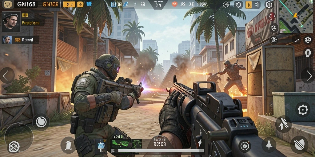 Gameplay seru dalam GN168 dengan aksi menegangkan di setiap sudut.