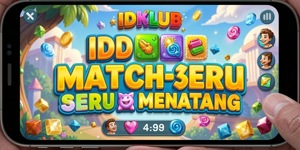 Tampilan gameplay yang penuh warna dan seru di IDKLUB.