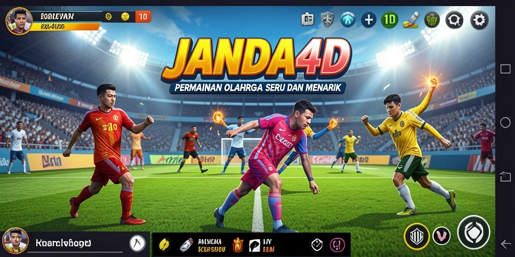 Screenshot gameplay menampilkan aksi seru olahraga di JANDA4D.