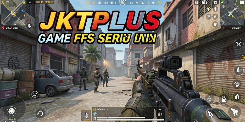 Tangkapan layar gameplay JKTPLUS dengan aksi pertempuran intens.
