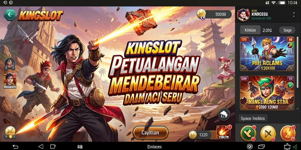 Tangkapan layar gameplay KINGSLOT yang penuh aksi dan menegangkan.