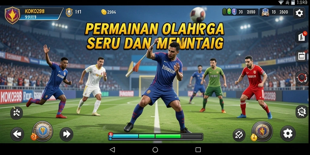 Tampilan permainan KOKO288 dengan aksi olahraga yang mendebarkan.