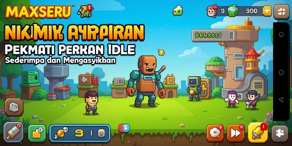Screenshot gameplay <strong>MAXSERU</strong> menampilkan keseruan permainan Idle yang memikat.