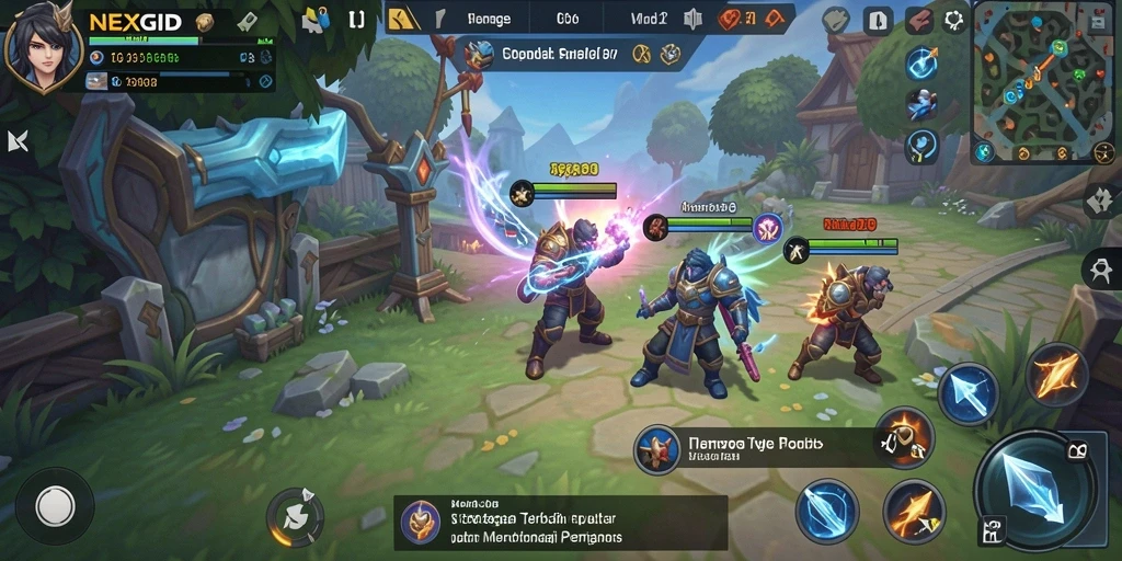Tampilan gameplay NEXGID yang menegangkan dan penuh strategi.