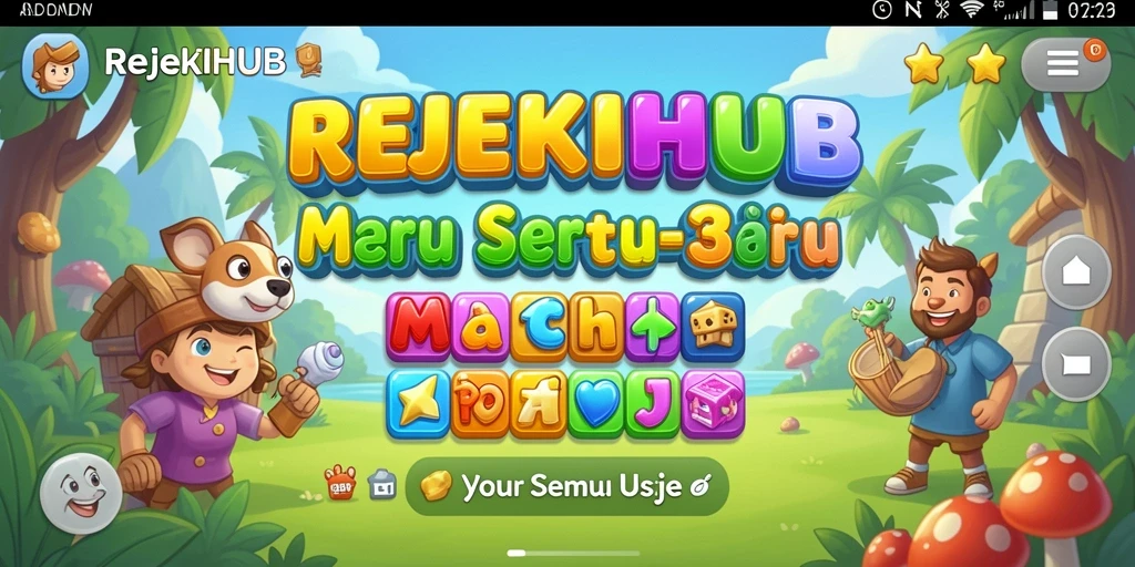 Tampilan gameplay REJEKIHUB yang seru dan penuh warna.