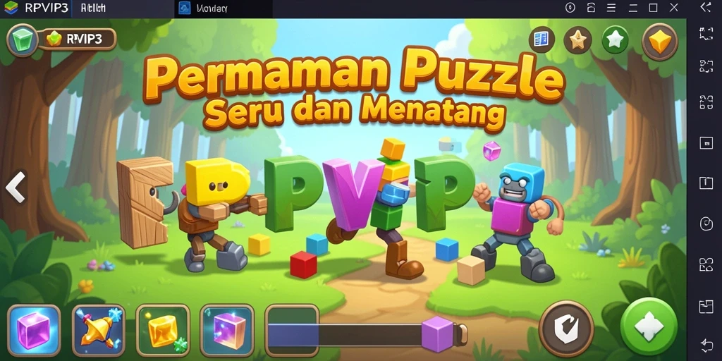 Tangkapan layar RPVIP3 menunjukkan gameplay menarik dan fitur puzzle.