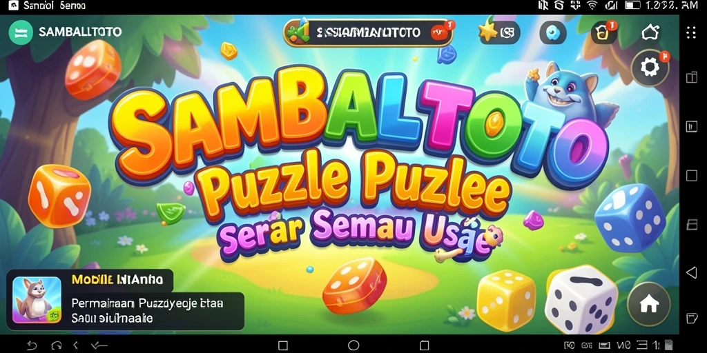 Screenshot gameplay SAMBALTOTO dengan berbagai tantangan puzzle.
