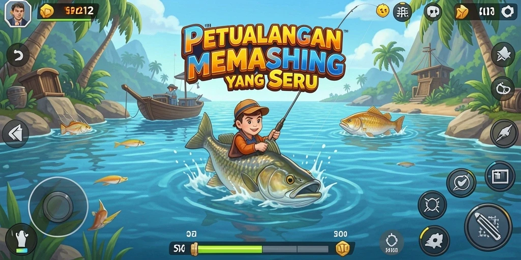 Tangkapan ikan besar dalam gameplay SP212 yang realistis.