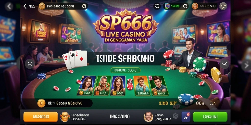 Gameplay menarik SP666 dalam suasana Live Casino.