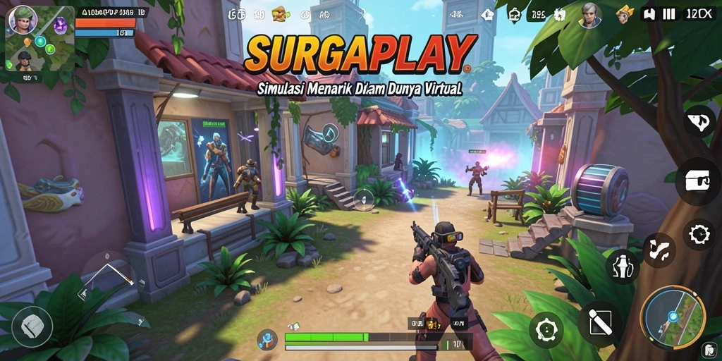 Screenshot gameplay SURGAPLAY dengan grafis menawan.