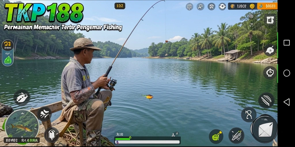 Tampilan gameplay TKP188 yang memikat saat menangkap ikan.