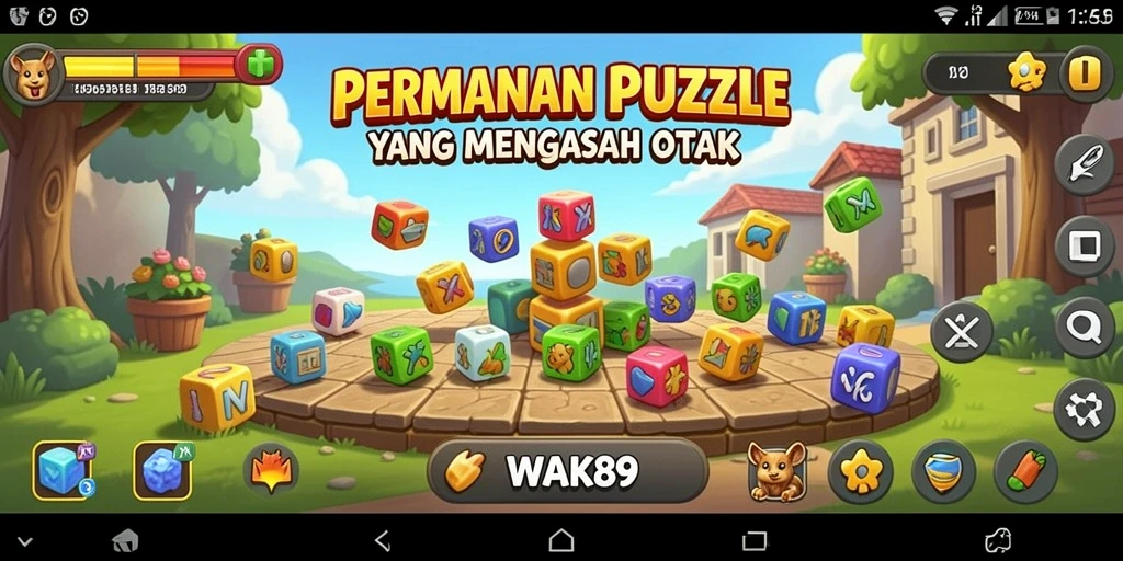 Screenshot gameplay WAK89 menampilkan teka-teki yang menantang dan seru.