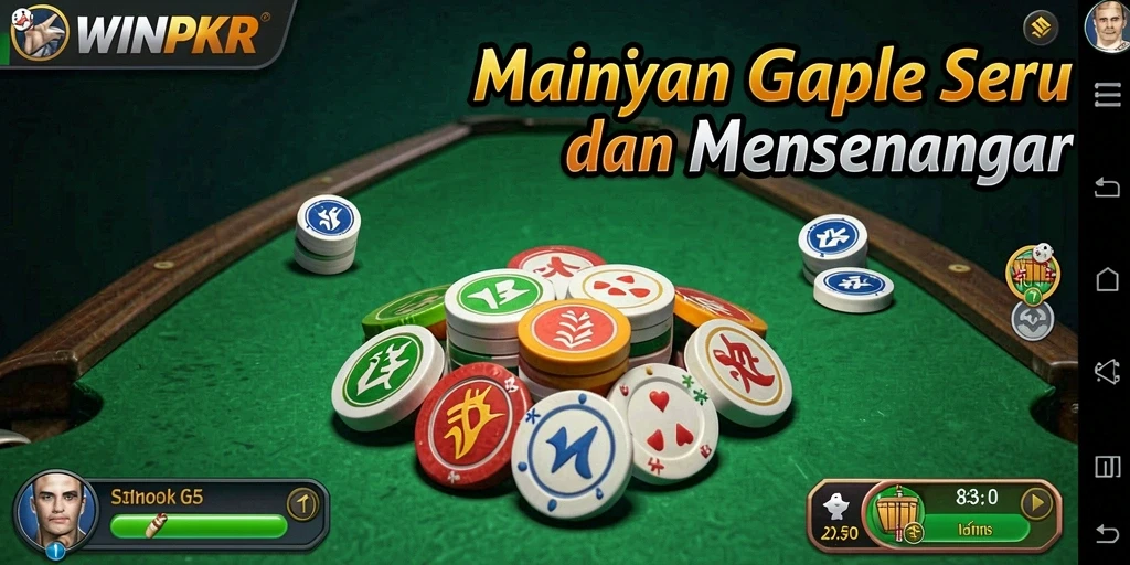 Tampilan gameplay Gaple yang seru di WINPKR.